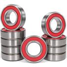 Rolamentos de esferas Camoo 6204-2RS Double Rubber Red Seal 10 unidades