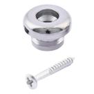Roldana Cromada Para Correia 15mm de Violão Guitarra Baixo Cromada C/ Parafuso Fixação Alça Unitária