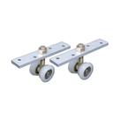 Roldana guia trilho stanley 2 rodas c/rolamento rebaixo aba 1/18" porta 2pcs jocec