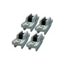 Roldana janelas portas linha-25 em "v" sem rolamento kit 4 pcs nl