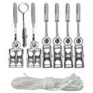 Roldana Metal + Fio Corda Varal De Teto Kit Reforma Completo