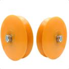 Roldana Nylon Raiada Para Para Trilho de Portão de Correr Reforaça 20mm 4 Pol Tipo Cava V 1 Par