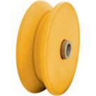 Roldana Nylon ''V'' Detoni Eixo Furado 3'' - Kit C/2