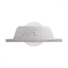 Roldana Para Portao Nylon ''V'' Com Suporte De Aluminio 75Mm - Kit C/2 Pecas