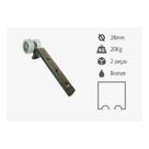 Roldana para Trilho 2 Rold.Nylon Conc Alumínio Bronze 20Kg L Fixa (Par) RPLR2-02B - Perfil