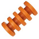 Roldana Plástica 4 Ranhuras Para Suporte DM RP4 Laranja Roldana Plástica 4 Ranhuras Para Suporte DM RP4 Laranja
