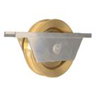 Roldana portao 75mm latao em "u" meia cana cavalete aluminio Roldana portao 75mm latao em "u" meia cana cavalete aluminio