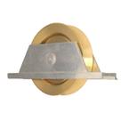 Roldana portao 75mm latao em "v" 90 graus cavalete aluminio