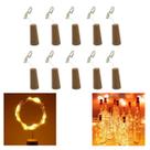 Rolha De Led Fio 1m Fada Garrafa 10 leds Branco Quente Amarelo