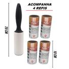 Rolinho Tira Pelos De Roupa Sofá Adesivo + 4 Refil