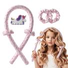 Rolinhos de cabelo DAGORTE Unicorn Heatless Curls Girls Pink