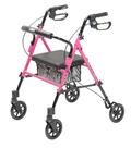 Rollator Lumex Set n' Go com altura ajustável com assento rosa