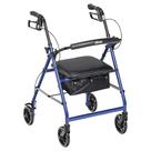 Rollator Walker Drive Medical Alumínio Dobrável Azul R726BL