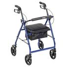 Rollator Walker Drive Medical R728BL dobrável com assento azul