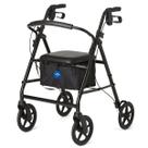 Rollator Walker Medline, alumínio leve, preto, 300 libras