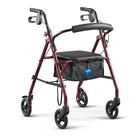 Rollator Walker Medline Steel com assento de 160 kg de capacidade