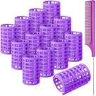 Roller de cabelo Syhood, 12 peças, encaixe, roxo, tamanho grande, com pente
