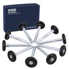 Roller de porta de garagem XiKe, pacote com 10, haste de nylon preto de 4 cm