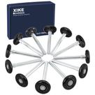 Roller de porta de garagem XiKe, pacote com 12, haste de nylon preto de 4 cm