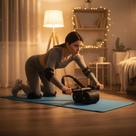 Rolo Abdominal Roda Dupla com Apoio para Cotovelos Sortido Exercício Fitness Resistente