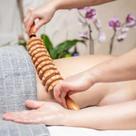 Rolo Bastão Massageador Manual Espiga Madeira Maderoterapia Corporal