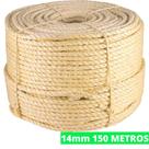 Rolo Corda De Sisal Natural 14mm 150 Metros Naval Rasada Trança Arranhador Gatos Decoração Construção Rolo Corda De Sisal Natural 14mm 150 Metros Naval Rasada Trança Arranhador Gatos Decoração Construção