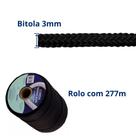Rolo Corda PP (Polipropileno) Trançada 3mm - 277 Metros