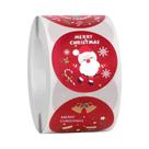 Rolo De Adesivos De Feliz Natal 100-500PCS, Etiquetas Pequenas Para Embalagem