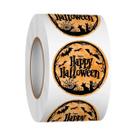Rolo De Adesivos De Morcego Para Halloween 500pcs Impermeáveis Com Glitter Autoadesivos 3 Designs Rolo De Adesivos De Morcego Para Halloween 500pcs Impermeáveis Com Glitter Autoadesivos 3 Designs