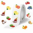 Rolo de adesivos SSNLNBF com 500 unidades, adesivos de frutas à prova dágua