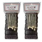 Rolo de cabelo ALAZCO Vintage Style Medium com escova e alfinetes, 14 unidades Rolo de cabelo ALAZCO Vintage Style Medium com escova e alfinetes, 14 unidades
