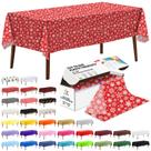 Rolo de cobertura de mesa de plástico CXPSINC 137 cm x 30 m Vermelho Natal