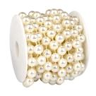 Rolo de corda de marfim Garland Ucevi Pearl Beads 12 mm e 5 m Rolo de corda de marfim Garland Ucevi Pearl Beads 12 mm e 5 m