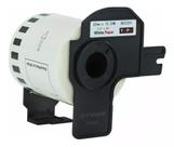 Rolo de etiqueta termica compativel brother dk22251 - 62mmx15,24mts continua preto/vermelho