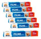 Rolo De Filme Plástico De PVC Wyda Cozinha Kit Com 6 Unidades 28cmx 15m Rolo De Filme Plástico De PVC Wyda Cozinha Kit Com 6 Unidades 28cmx 15m