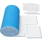 Rolo de filtros para dutos de ar, 140" x 12" para cortar sob medida (60+ filtros), kit de filtro triplo MERV 8 para grelhas de HVAC e aquecedor, piso, teto e grades