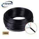 Rolo de Fio Cabo CFTV 4 pares torcidos 0,45mm CCA preto 100m