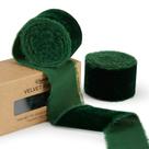 Rolo de fita de veludo verde Keypan de 3 jardas, 3,8 cm de largura