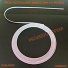 rolo de friso branco universal filete Flexivel autocolante 6mm X 6 Metros