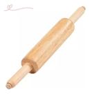 Rolo de Madeira para Abrir Massas 43cm Pizzas Pães Biscoitos