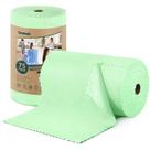 Rolo de pano de limpeza de microfibra SOOWASH 75, pacote 30x30cm, verde