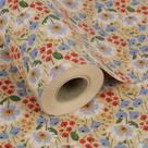 Rolo de papel de embrulho Aimyoo Watercolor Floral Kraft 17x60cm