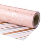 Rolo de papel de embrulho LeZakaa Reversível Rosa Birthday Girls