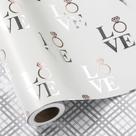 Rolo de papel de embrulho LeZakaa Reversível Wedding 17x10m Rolo de papel de embrulho LeZakaa Reversível Wedding 17x10m