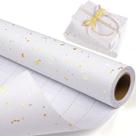 Rolo de papel de embrulho MAMUNU 43x10 m, folha de ouro branco
