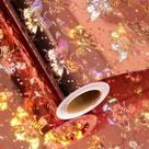 Rolo de papel de embrulho Merture Metallic Rose Gold Holographic