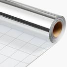 Rolo de papel de embrulho Merture Metallic Silver 40cm x 20m