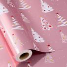 Rolo de papel de embrulho para árvore de Natal rosa Burymento 43x10 m