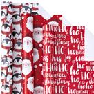 Rolo de papel de Natal LeZakaa para embrulho de presente, 3 peças, 43x305cm Rolo de papel de Natal LeZakaa para embrulho de presente, 3 peças, 43x305cm