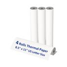 Rolo De Papel Térmico A4 8.5 X 11 Polegadas Tamanho Carta Americana Para Impressora Portátil M08f
